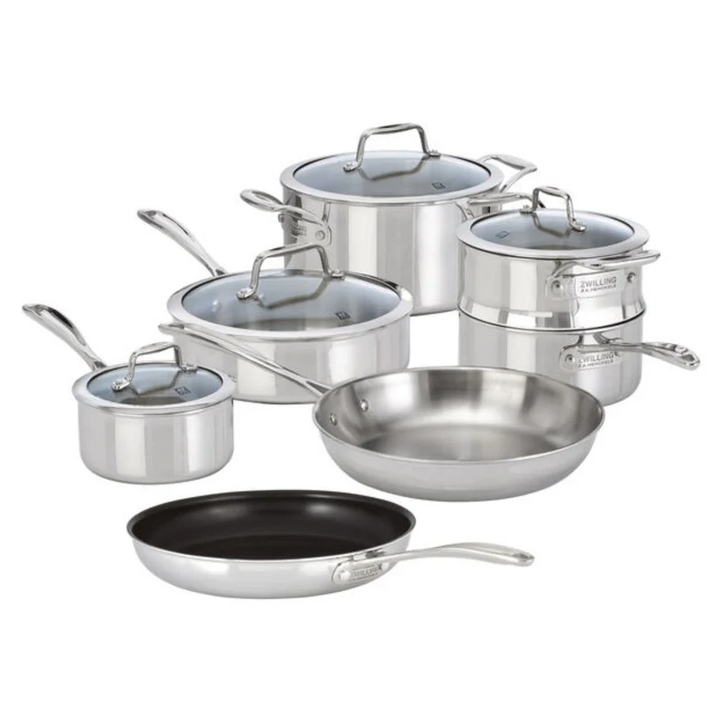Batterie de cuisine en acier inoxydable Vista Clad 10 pièces – ZWILLING