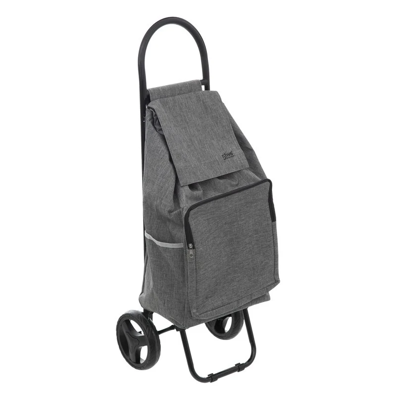 Caddie gris à 2 roues