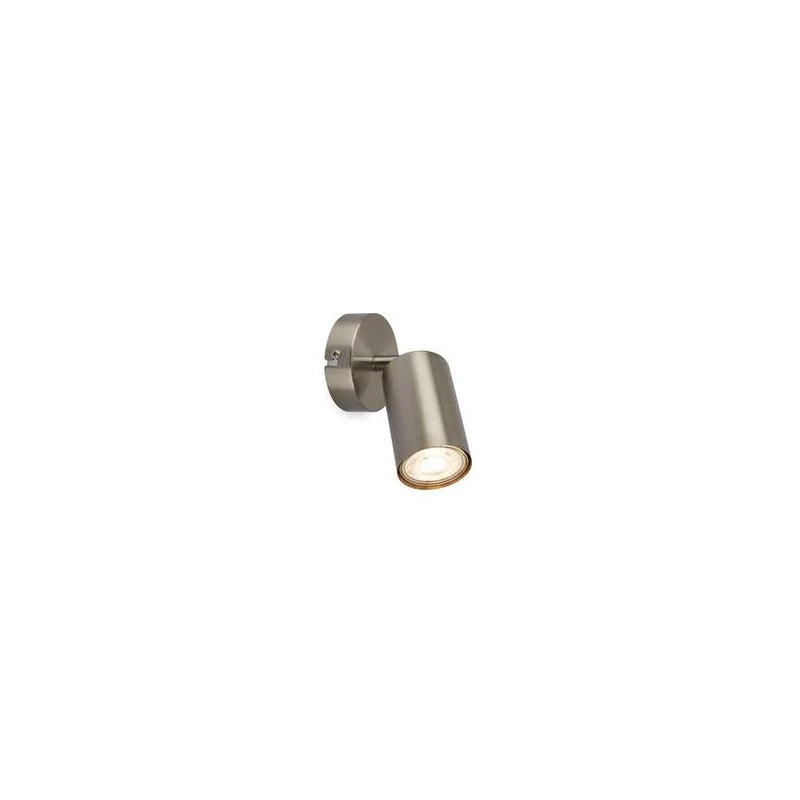 Spot mural GU10 orientable en nickel satiné