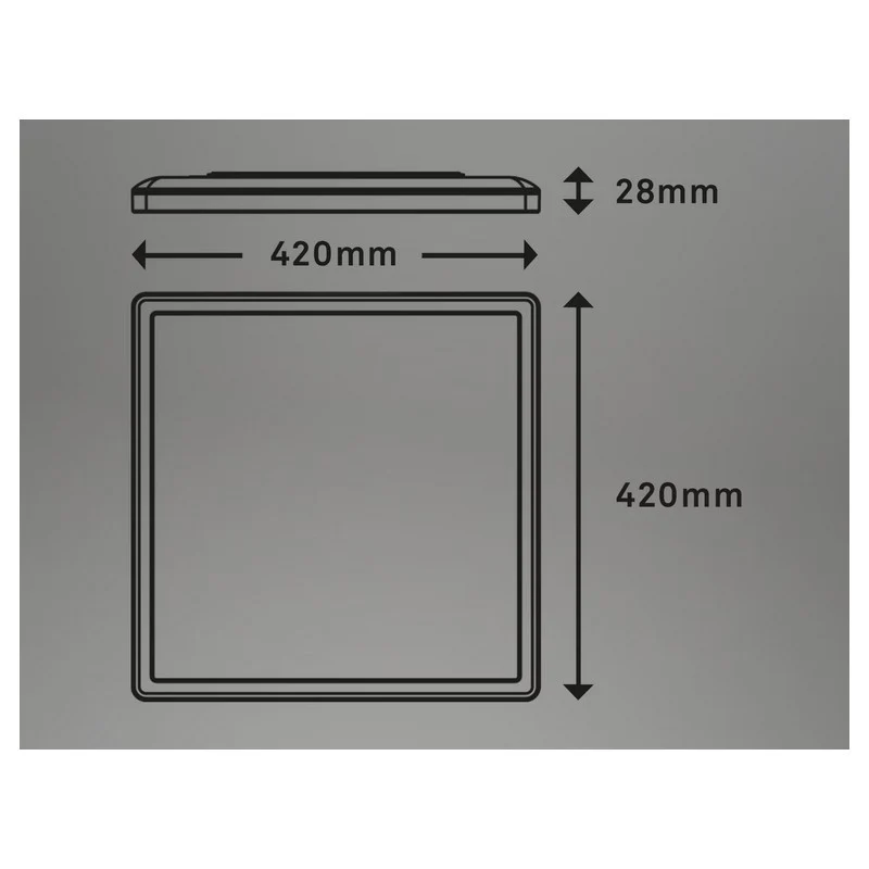 Plafonnier LED Slim 42 cm 22w 3000lm blanc