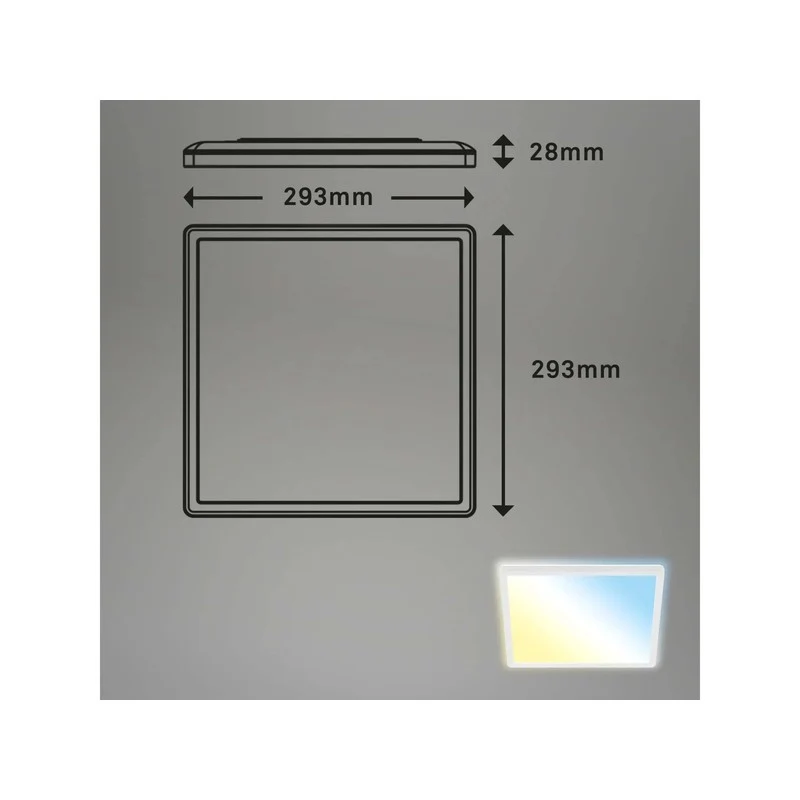 Plafonnier LED Slim 29x29 cm 18w 2400lm blanc