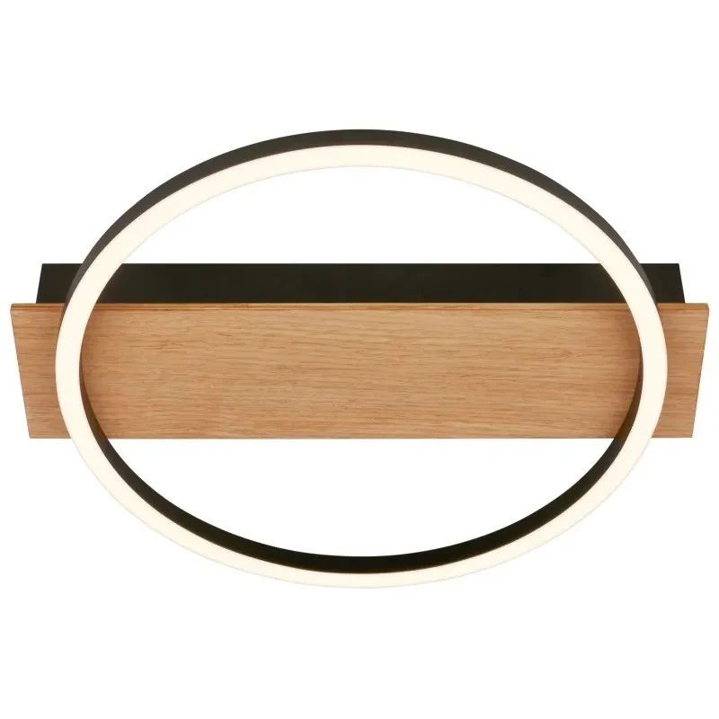 Plafonnier LED Kada 34x30 cm 15w 1400lm bois noir