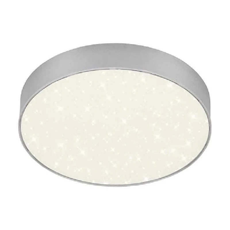 Plafonnier LED Flame Star 21 cm 16w 1600lm argent