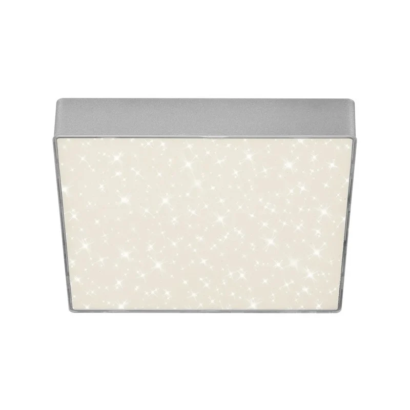 Plafonnier LED Flame Star 21,2 cm 1600lm argent