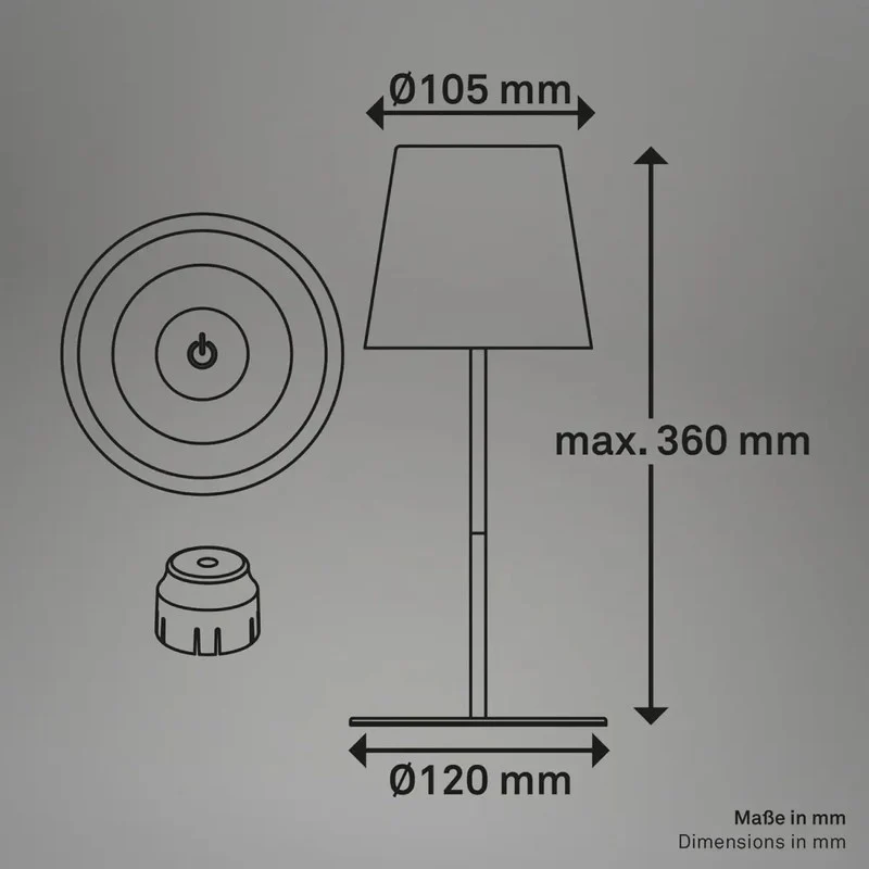 Lampe de table LED RGBW blanche 3 en 1 Calida 200lm