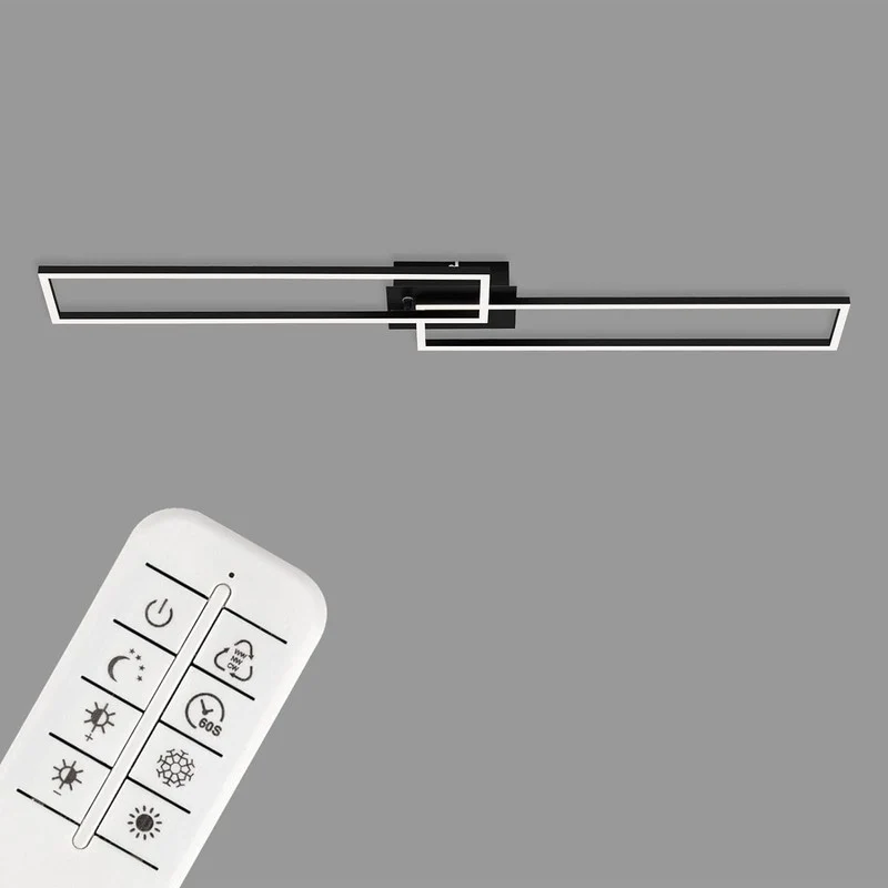 Plafonnier LED Briloner 110 cm 40w 4400lm noir