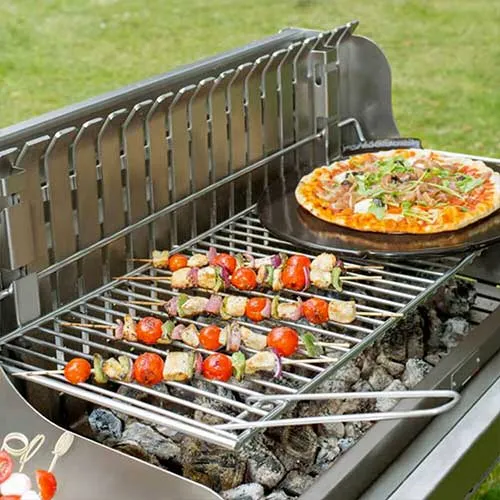 Barbecue + Chariot Exclusive Irissarry 78*32 Inox - LE MARQUIER
