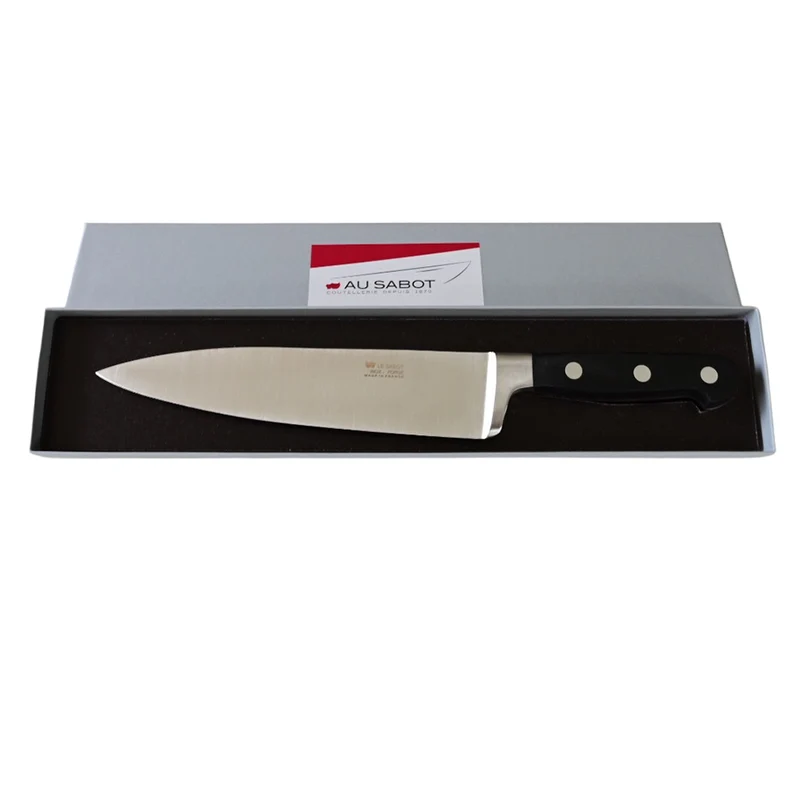 Couteau de Chef 20cm Forgé Noir - Au Sabot