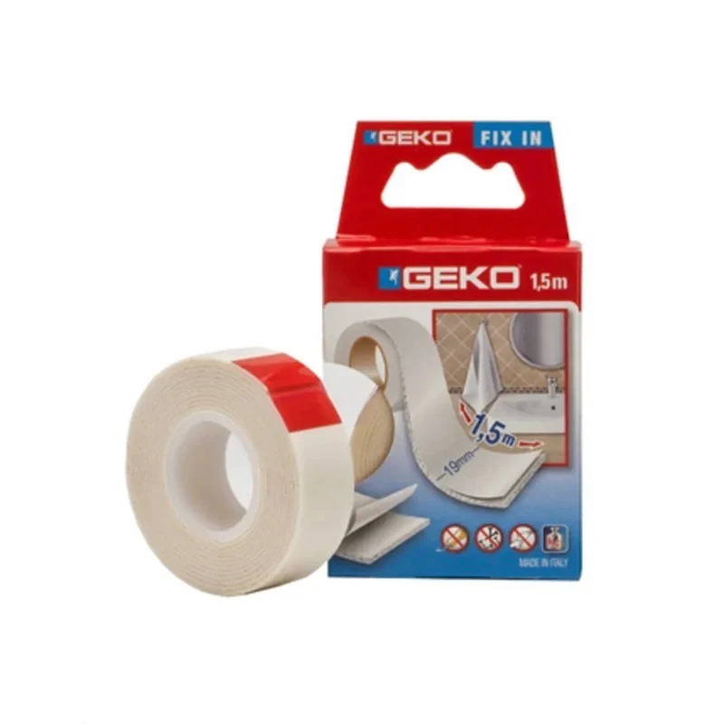 Ruban mousse blanc double face 19mm x 5m