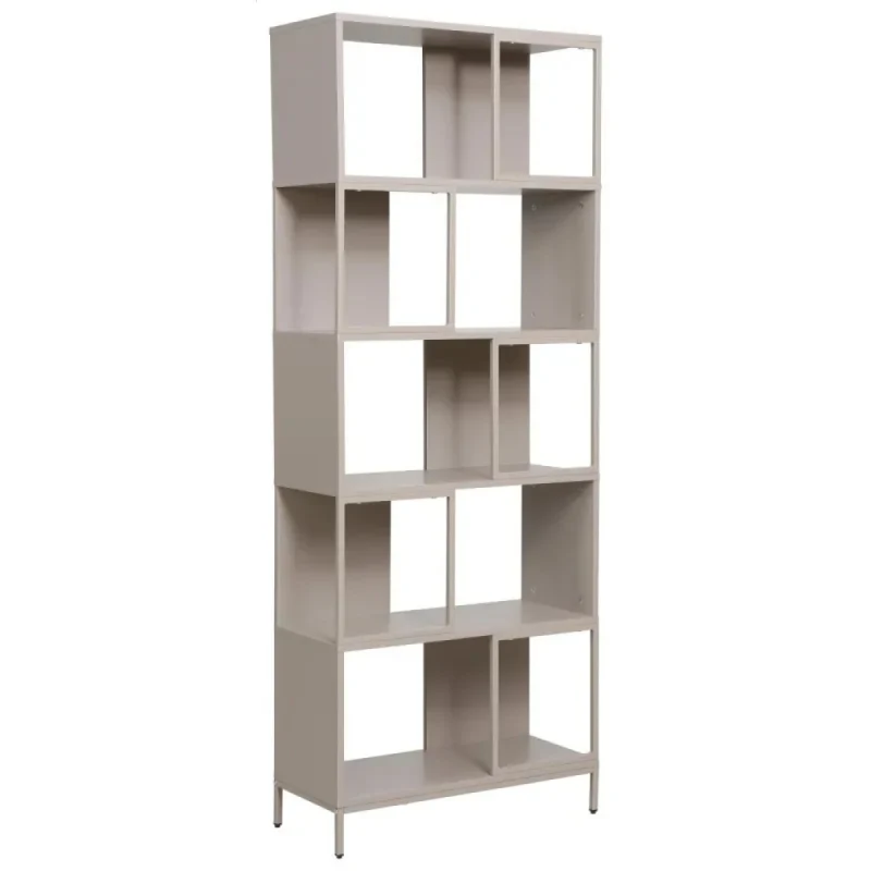 Bibliothèque Conrad finition gris tourterelle 70×30×180 cm