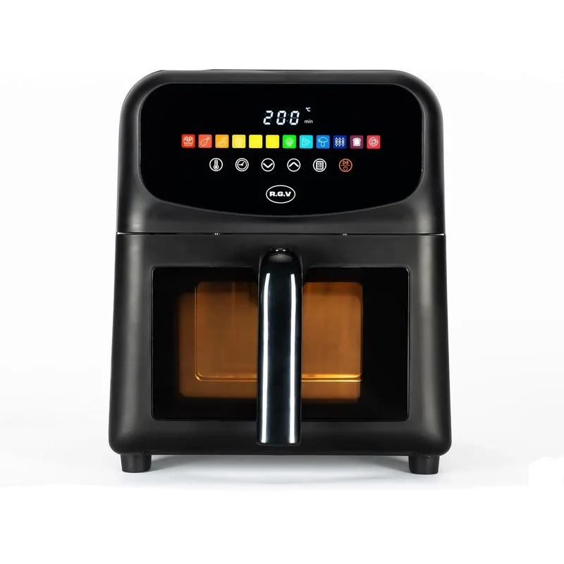 Friteuse à air 6 l 1 500-1 700 w avec écran tactile et 12 programmes