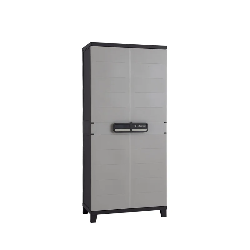 Armoire Smart Tuttopiani 4 Etagères en Résine Anthracite 68x39x173 cm