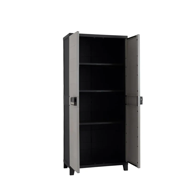 Armoire Smart Tuttopiani 4 Etagères en Résine Anthracite 68x39x173 cm
