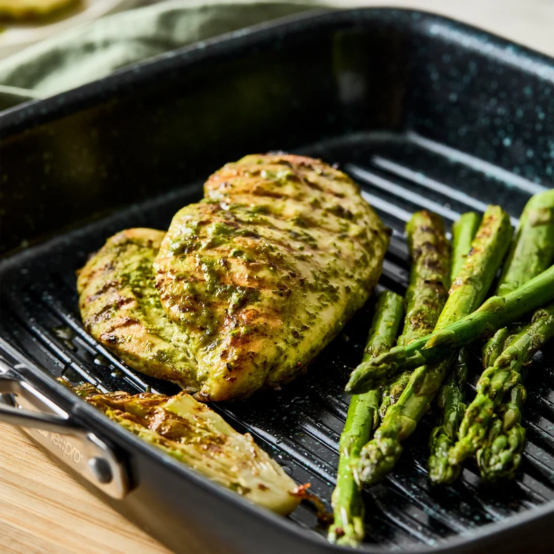 Poêle à griller en aluminium forgé GREEN STONE™ 27 cm – Cuisine::pro®
