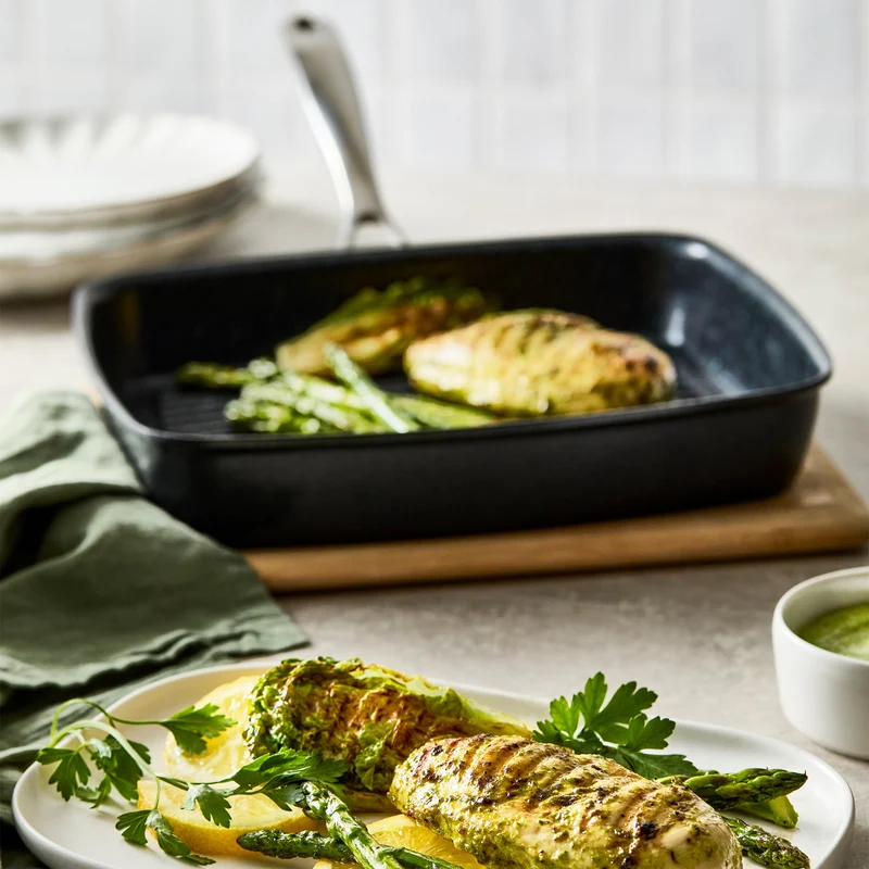 Poêle à griller en aluminium forgé GREEN STONE™ 27 cm – Cuisine::pro®
