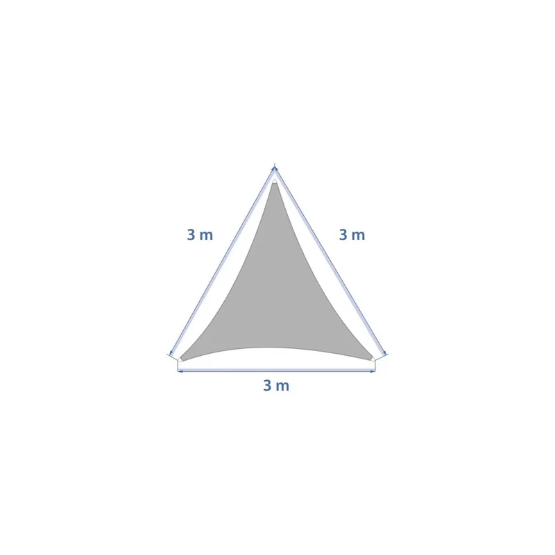 Voile d'ombrage Elyora 3x3x3 ardoise