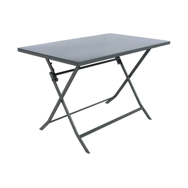 Table pliante rectangulaire Greensboro 4 places graphite 110x70x71 cm