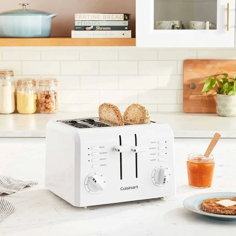 Grille-pain compact 4 tranches blanc - Cuisinart