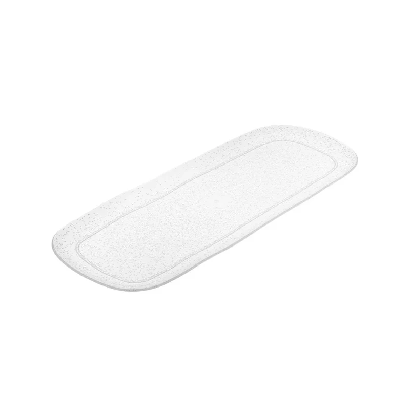 Grand plateau rectangulaire Memento Synth blanc en méthacrylate 44x17 cm