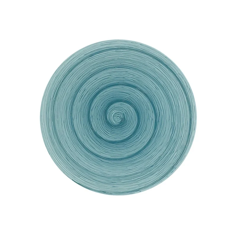 Assiette plate Petrol Memento Table en céramique peinte à la main Ø 27,5 cm