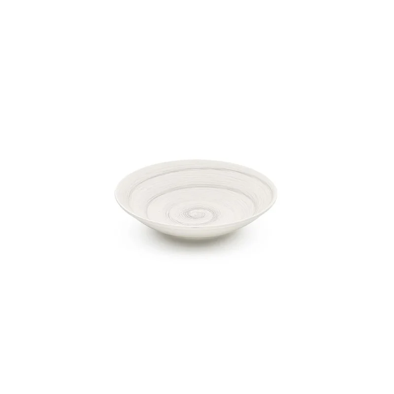 Assiette creuse de table souvenir blanche en céramique peinte à la main Ø 23,5 cm