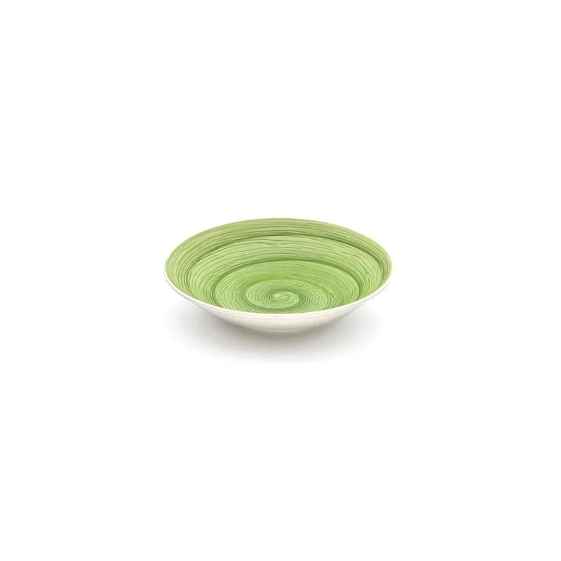 Assiette creuse de table souvenir Lime en céramique peinte à la main Ø 23,5 cm