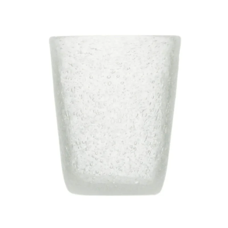 Original memento white transparent water tumbler glass in blown glass 0.25L