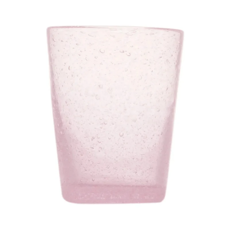 Verre à eau original souvenir rose en verre soufflé 0,25L