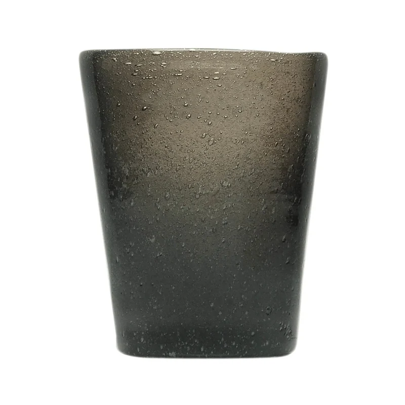 Verre à eau souvenir original noir transparent en verre soufflé 0,25L