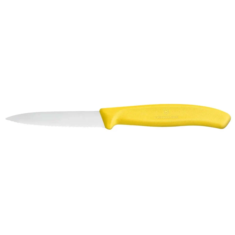 Couteau d’office dentelé Swiss Classic jaune 8 cm – Victorinox