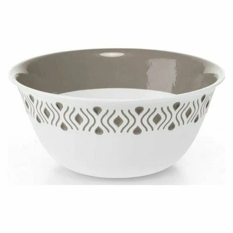 Saladier Tosca blanc/gris tourterelle 19 cm