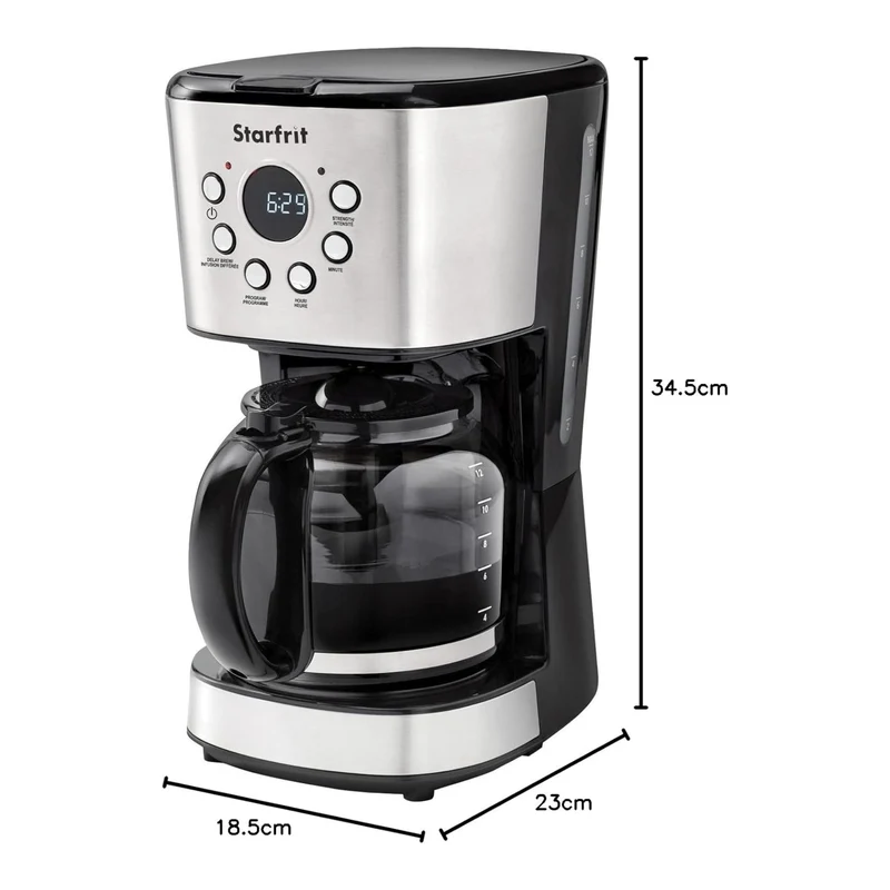 Cafetière filtre programmable 12 tasses – Starfrit