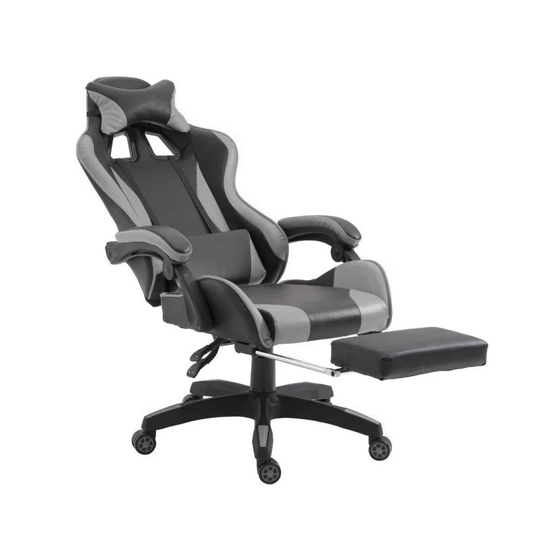Fauteuil de jeu gris 63 x 63 x 118-126h cm