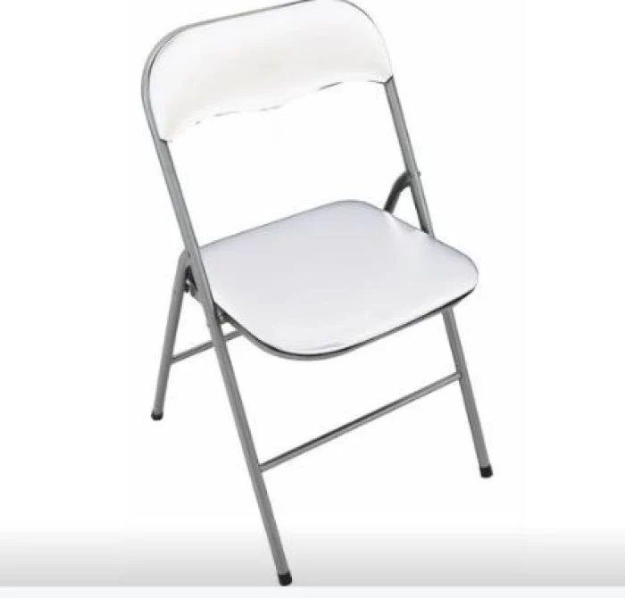 Chaise pliante blanche 44x45x79h cm