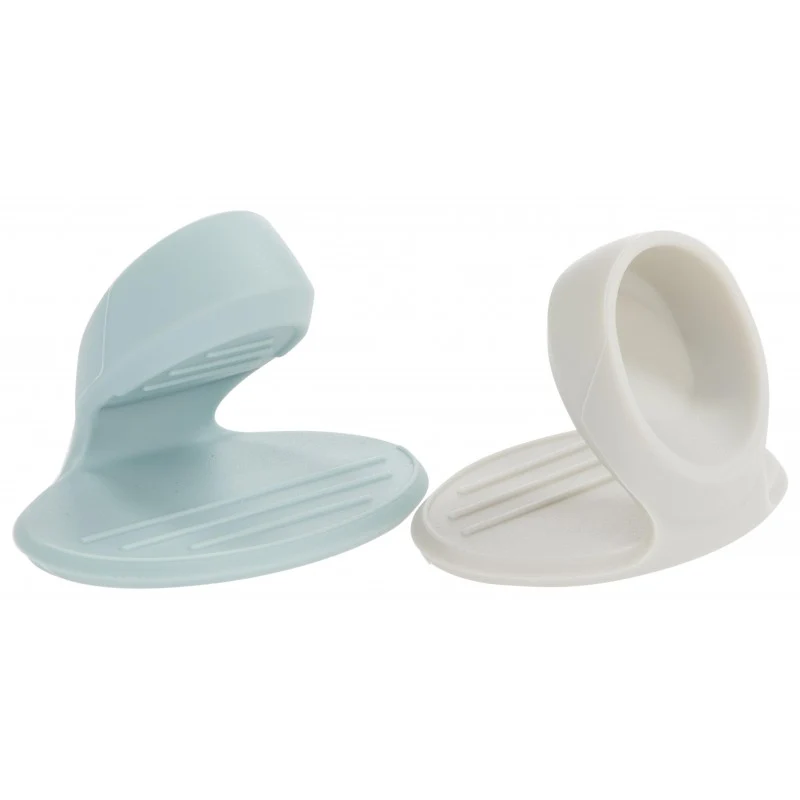 Mini cache-pot en silicone bleu/gris