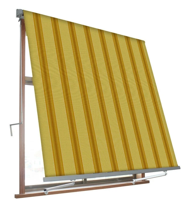 Store banne Milos avec bras beige/ocre 3x2,45 m