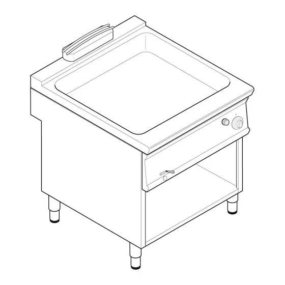 Tecnoinox - Bain-marie G2/1 gaz sur placard ouvert - Gamme 700 - BM8FG7