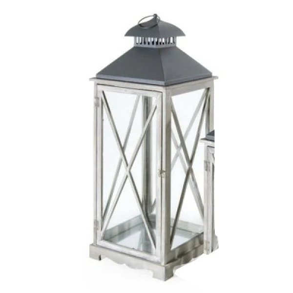 Lanterne Arles grise 32 x 32 x 90 cm