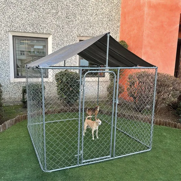Cage pour chien en acier galvanisé 2 x 2 x H 2 m