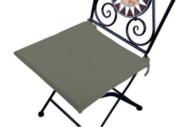 Coussin de chaise gris antitache 40x40 cm