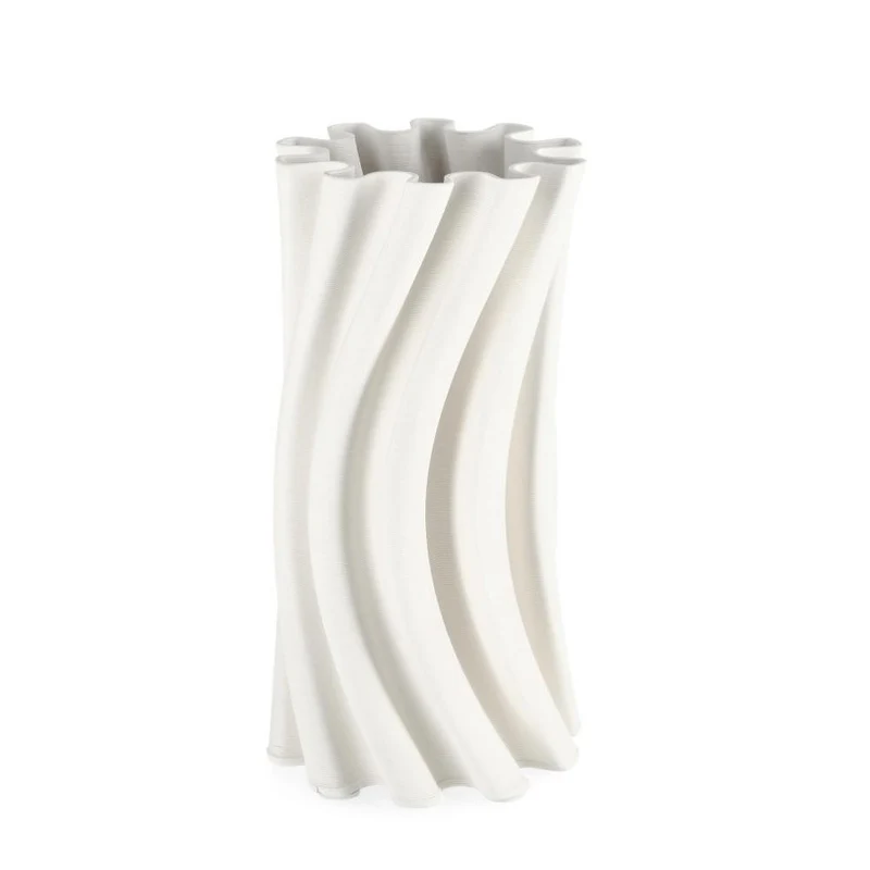 Vase Haylee en céramique blanche Ø16,5x31h