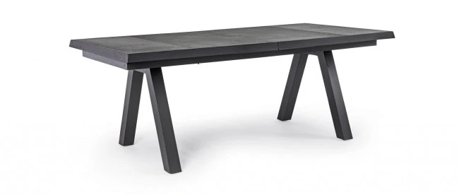 Table de jardin extensible Konnor anthracite 205-265x103x78h cm