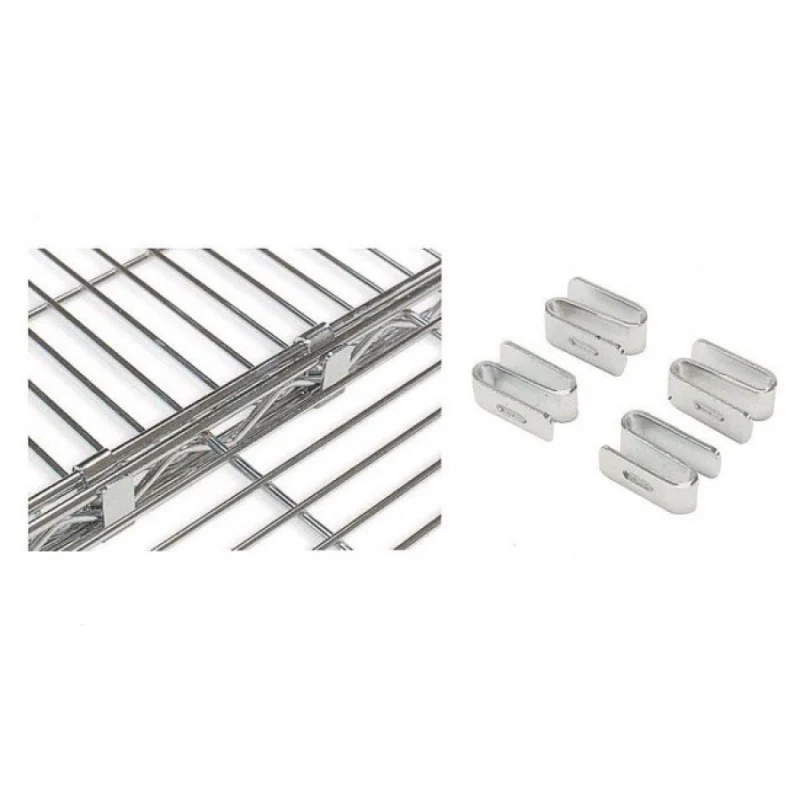 Lot de 4 ferrures supérieures chromées 3,5x2 cm