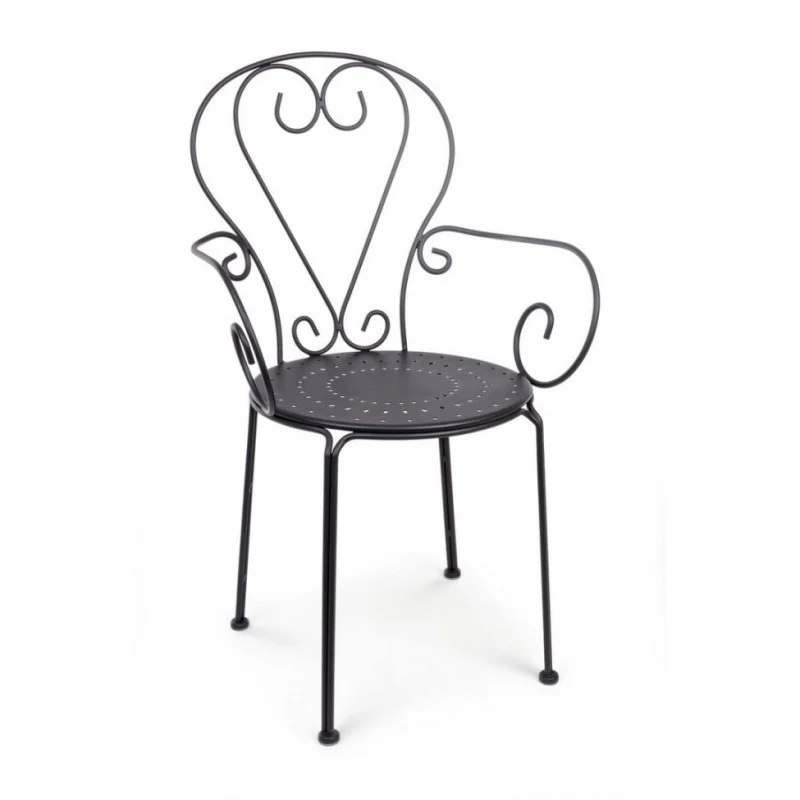 Chaise de jardin Etienne en acier 49x49xh89 cm