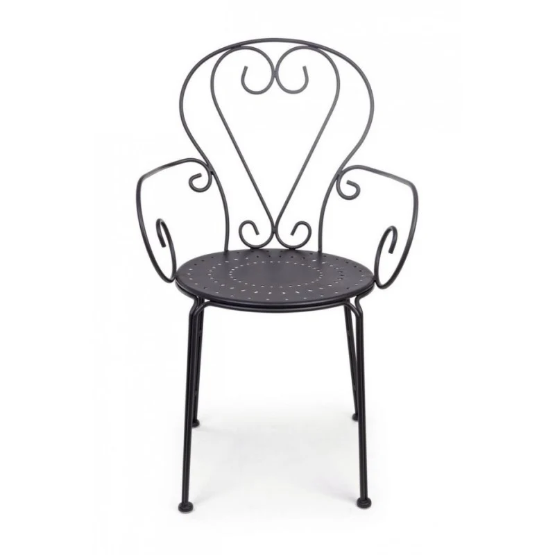 Chaise de jardin Etienne en acier 49x49xh89 cm