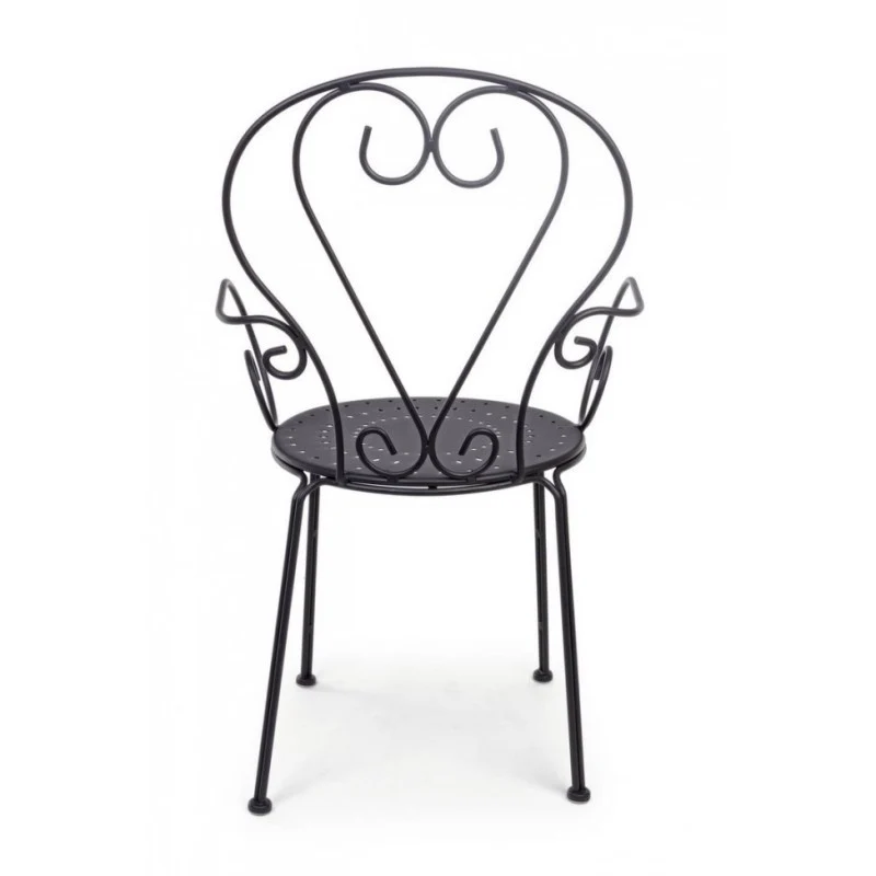 Chaise de jardin Etienne en acier 49x49xh89 cm