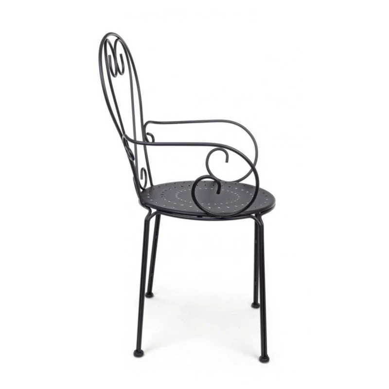 Chaise de jardin Etienne en acier 49x49xh89 cm