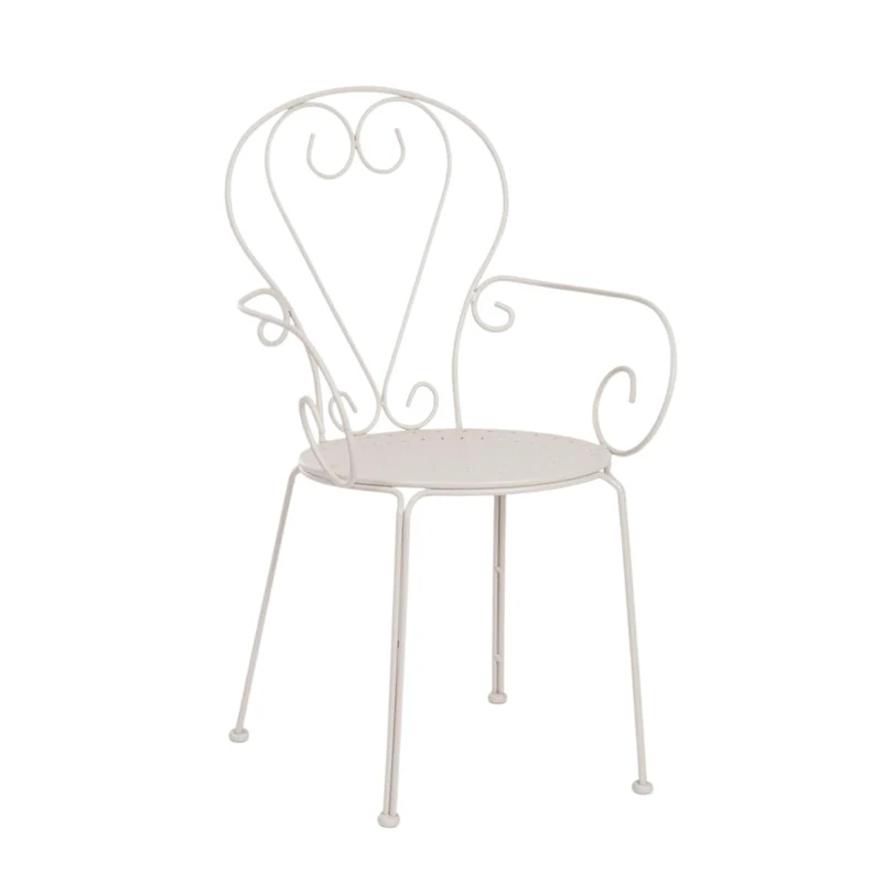 Chaise grise Etienne avec accoudoirs 49x49x89h cm