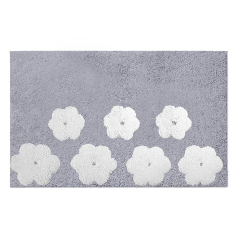 Tapis de salle de bain antidérapant couleur perle 50x80 cm
