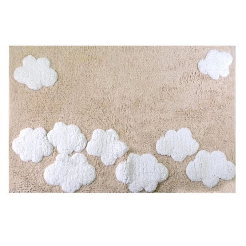 Tapis de salle de bain antidérapant beige Nuvole 50x80 cm
